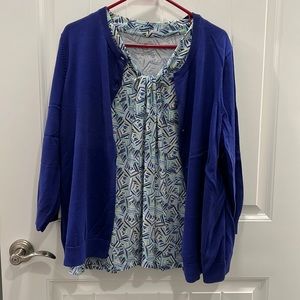 Talbots Shell 2X and Cardigan 3X